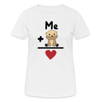 Formule de râteau Funny Otter pour les amoureux des animaux - T-shirt respirant Femme - blanc - Devant - AI Model Female 172 dark (172cm)