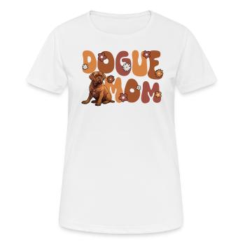 Dogue de Bordeaux Groovy Dogue Mom - T-shirt respirant Femme - blanc - Devant - AI Model Female 172 dark (172cm)