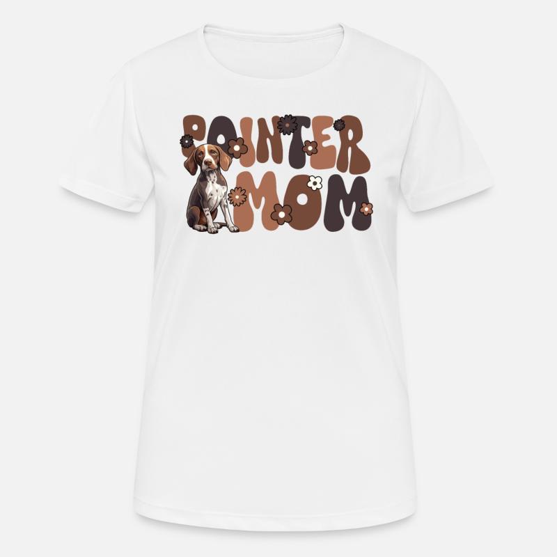 Pointer Groovy Pointer Mom - Frauen T-Shirt atmungsaktiv - Weiß