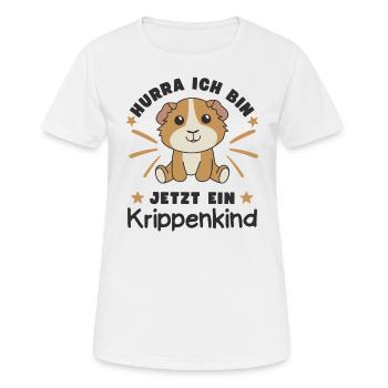 Hourra, je suis maintenant un enfant de crèche - T-shirt respirant Femme - blanc - Devant - AI Model Female 172 dark (172cm)
