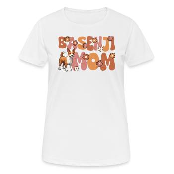 Basenji Groovy Basenji Mom - Frauen T-Shirt atmungsaktiv - Weiß - Vorne - AI Model Female 172 dark (172cm)