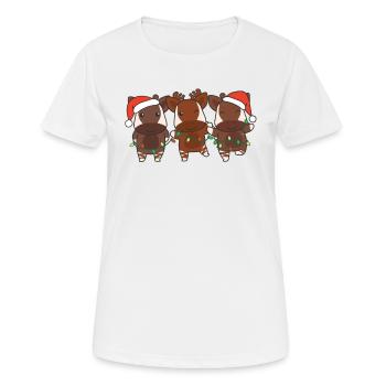 Okapi Noël Hiver Animaux Okapi - T-shirt respirant Femme - blanc - Devant - AI Model Female 172 dark (172cm)