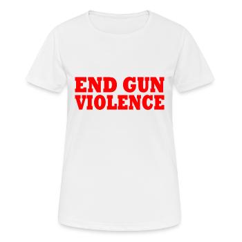 End gun violence - Frauen T-Shirt atmungsaktiv - Weiß - Vorne - AI Model Female 172 dark (172cm)
