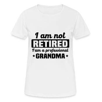 Je suis une grand-mère professionnelle - T-shirt respirant Femme - blanc - Devant - AI Model Female 172 dark (172cm)