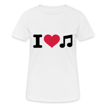 I love music - Women's Breathable T-Shirt - white - Front - AI Model Female 172 dark (172cm)