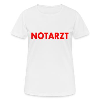 Notarzt - Frauen T-Shirt atmungsaktiv - Weiß - Vorne - AI Model Female 172 dark (172cm)
