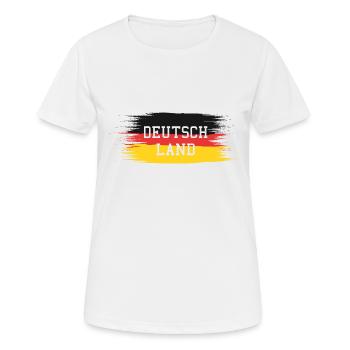 Allemagne Allemagne Drapeau - T-shirt respirant Femme - blanc - Devant - AI Model Female 172 dark (172cm)