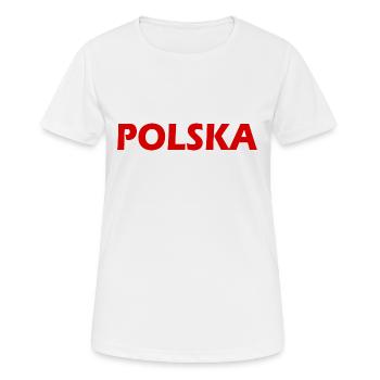 Polska - T-shirt respirant Femme - blanc - Devant - AI Model Female 172 dark (172cm)