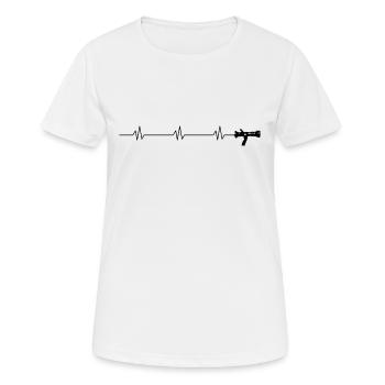 Pulse line fire brigade hollow jet pipe - Women's Breathable T-Shirt - white - Front - AI Model Female 172 dark (172cm)
