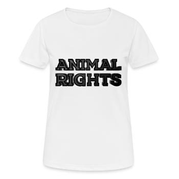 ANIMAL RIGHTS ANIMAL WELFARE ANIMAL RIGHTS ACTIVISTS - Women's Breathable T-Shirt - white - Front - AI Model Female 172 dark (172cm)