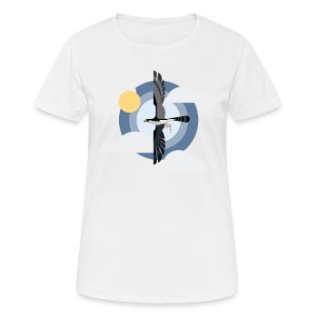 Faucon pèlerin - T-shirt respirant Femme - blanc - Devant - AI Model Female 172 dark (172cm)