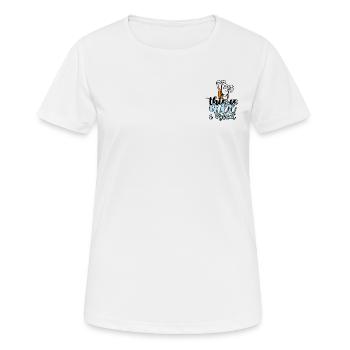 Summer - Frauen T-Shirt atmungsaktiv - Weiß - Vorne - AI Model Female 172 dark (172cm)