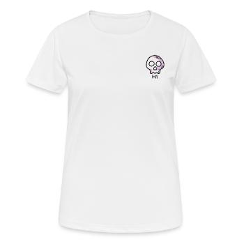 Crâne - Salut - T-shirt respirant Femme - blanc - Devant - AI Model Female 172 dark (172cm)