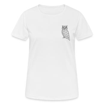 Owl | oiseau | polygones - T-shirt respirant Femme - blanc - Devant - AI Model Female 172 dark (172cm)