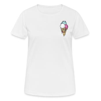 Glaces - T-shirt respirant Femme - blanc - Devant - AI Model Female 172 dark (172cm)
