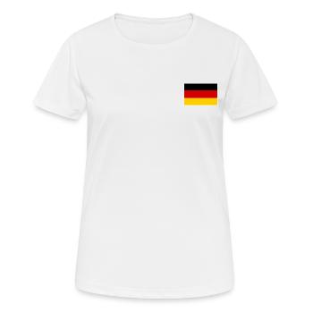 Drapeau de l’Allemagne - T-shirt respirant Femme - blanc - Devant - AI Model Female 172 dark (172cm)