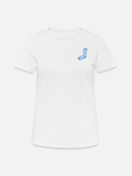 SOCKEN - Frauen T-Shirt atmungsaktiv - Weiß