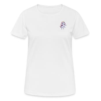 Petite licorne - T-shirt respirant Femme - blanc - Devant - AI Model Female 172 dark (172cm)