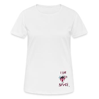 Fliege mit Badeanzug in Urlaubsfeeling - Frauen T-Shirt atmungsaktiv - Weiß - Vorne - AI Model Female 172 dark (172cm)