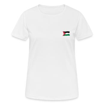 Drapeau palestinien - T-shirt respirant Femme - blanc - Devant - AI Model Female 172 dark (172cm)