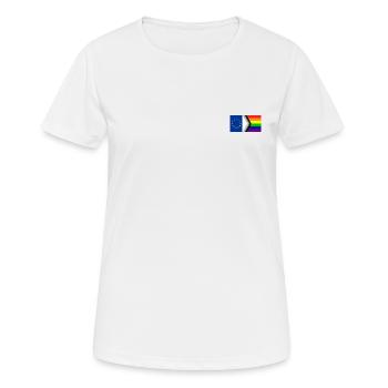Fierté europe - T-shirt respirant Femme - blanc - Devant - AI Model Female 172 dark (172cm)