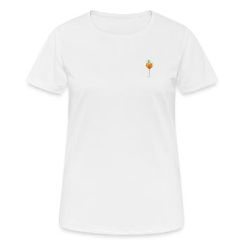 Minialistischer Spritz - Frauen T-Shirt atmungsaktiv - Weiß - Vorne - AI Model Female 172 dark (172cm)