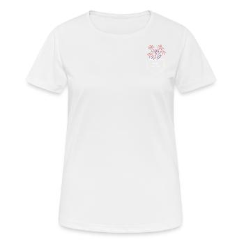 Pocket Feuerwerk 1 - Frauen T-Shirt atmungsaktiv - Weiß - Vorne - AI Model Female 172 dark (172cm)