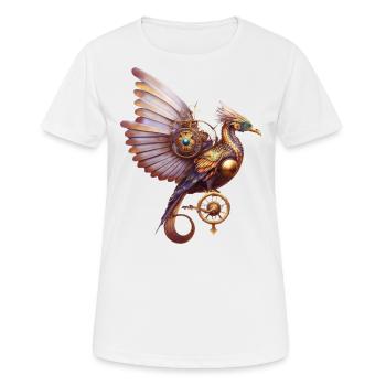 Steampunk Series: The Steambird 2 - Women's Breathable T-Shirt - white - Front - AI Model Female 172 dark (172cm)