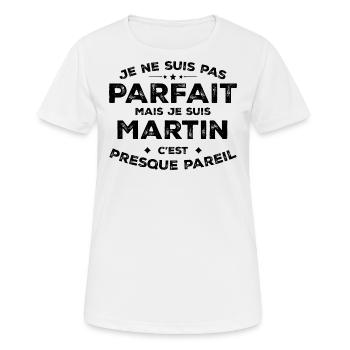 Martin Ein Vorname, eine Haltung Martin Humor - Frauen T-Shirt atmungsaktiv - Weiß - Vorne - AI Model Female 172 dark (172cm)