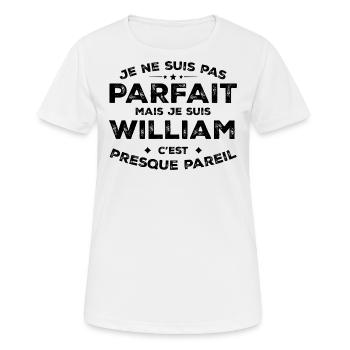 William A First Name, An Attitude Humor William - Women's Breathable T-Shirt - white - Front - AI Model Female 172 dark (172cm)
