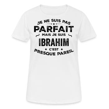 Ibrahim – ein lustiger und stolzer Vorname, Legende - Frauen T-Shirt atmungsaktiv - Weiß - Vorne - AI Model Female 172 dark (172cm)