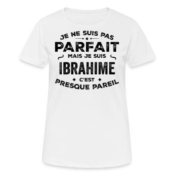Ibrahime – ein lustiger und stolzer Vorname, Legende - Frauen T-Shirt atmungsaktiv - Weiß - Vorne - AI Model Female 172 dark (172cm)