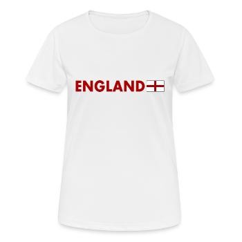 England - Women's Breathable T-Shirt - white - Front - AI Model Female 172 dark (172cm)