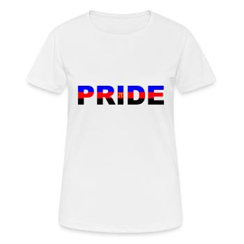 PRIDE: Polyamorie - T-shirt respirant Femme - blanc - Devant - AI Model Female 172 dark (172cm)