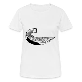Escalier à courbe géométrique - T-shirt respirant Femme - blanc - Devant - AI Model Female 172 dark (172cm)
