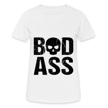Crâne de Badass - T-shirt respirant Femme - blanc - Devant - AI Model Female 172 dark (172cm)