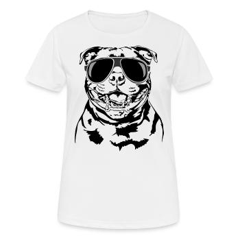 STAFFORDSHIRE BULL TERRIER cool chiens Wilsigns - T-shirt respirant Femme - blanc - Devant - AI Model Female 172 dark (172cm)