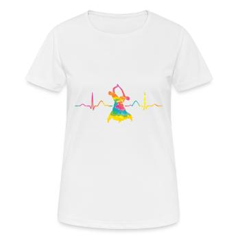 Battement de cœur Valse viennoise Danses de salon - T-shirt respirant Femme - blanc - Devant - AI Model Female 172 dark (172cm)