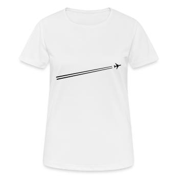 flugzeug - Frauen T-Shirt atmungsaktiv - Weiß - Vorne - AI Model Female 172 dark (172cm)