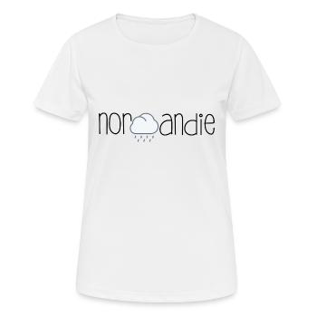 Wolke Normandie - Frauen T-Shirt atmungsaktiv - Weiß - Vorne - AI Model Female 172 dark (172cm)