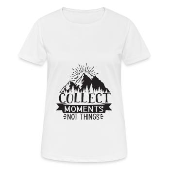 Collectionneur moments, Pas de choses - T-shirt respirant Femme - blanc - Devant - AI Model Female 172 dark (172cm)