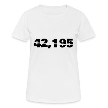 Marathon - 42,195 - Frauen T-Shirt atmungsaktiv - Weiß - Vorne - AI Model Female 172 dark (172cm)
