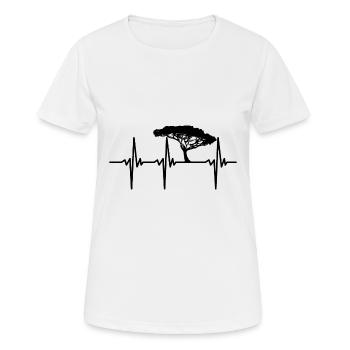 Heartbeat for Japanese Tree Bonsai Garden Art - Women's Breathable T-Shirt - white - Front - AI Model Female 172 dark (172cm)