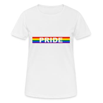 LGBT PRIDE - T-shirt respirant Femme - blanc - Devant - AI Model Female 172 dark (172cm)