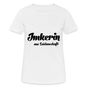 Imker aus Leidenschaft Imker Bienenzüchter Bienen - Frauen T-Shirt atmungsaktiv - Weiß - Vorne - AI Model Female 172 dark (172cm)