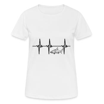 Herzschlag für Elegante vintage Hochsee Haie - Frauen T-Shirt atmungsaktiv - Weiß - Vorne - AI Model Female 172 dark (172cm)