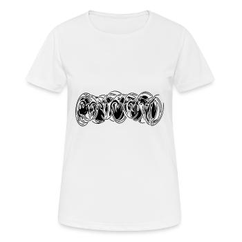 Vintage bows unusual lines - Women's Breathable T-Shirt - white - Front - AI Model Female 172 dark (172cm)