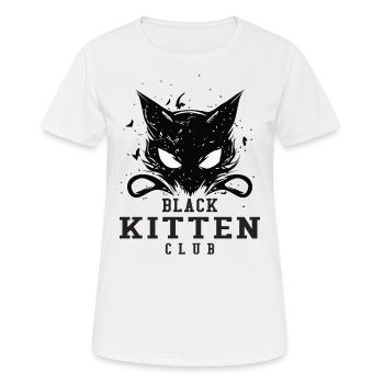 Black Cat - Frauen T-Shirt atmungsaktiv - Weiß - Vorne - AI Model Female 172 dark (172cm)