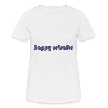 RETRAITE. RETRAITE. RETRAITEE. RETRAITE - T-shirt respirant Femme - blanc - Devant - AI Model Female 172 dark (172cm)
