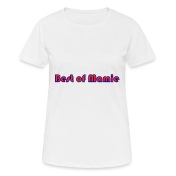 MOM. MOTHER's DAY. HAPPY MOTHER'S DAY. HEART - Women's Breathable T-Shirt - white - Front - AI Model Female 172 dark (172cm)
